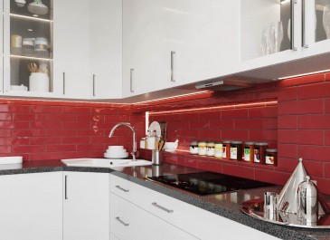 Настенная плитка MAIOLICA GLOSS RED 7,5х30