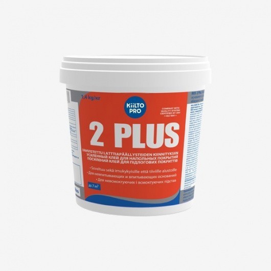 Клей ПВХ KiiLTO 2 Plus для напольной плитки, 1,4 кг