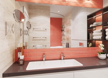 Настенная плитка MAIOLICA GLOSS CORAL 7,5х30