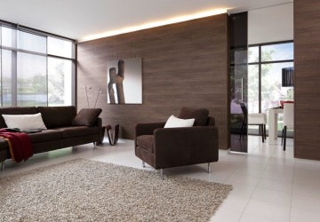 Применение кварц-виниловой плитки для облицовки стен и потолков